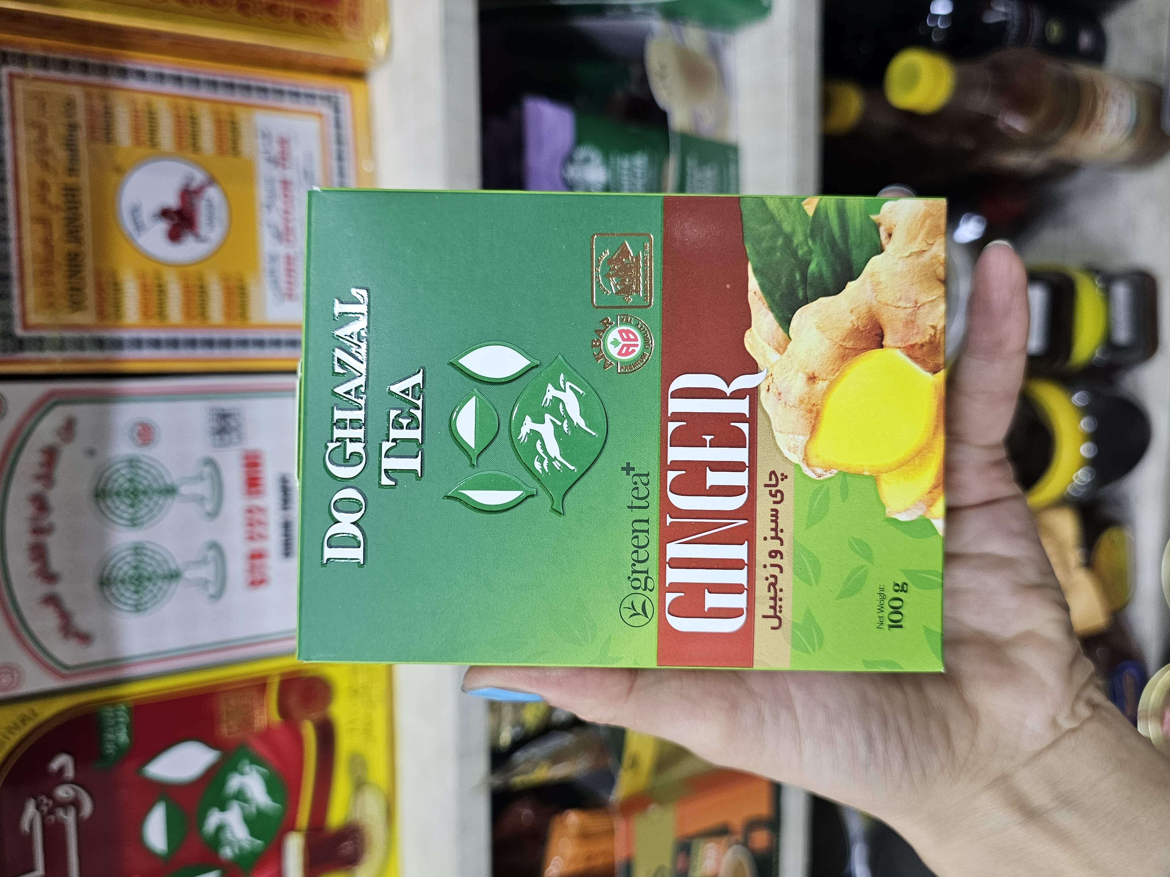 چای سبز با زنجبیل دوغزال ۱۰۰گرمی